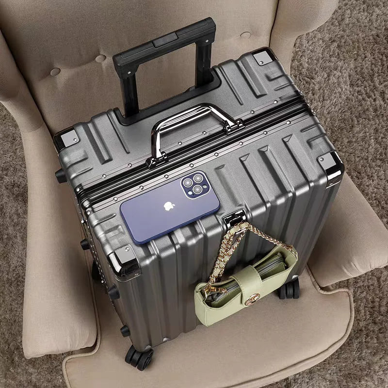 Valise Rigide Aluminium 20-26 avec Serrure et Roues