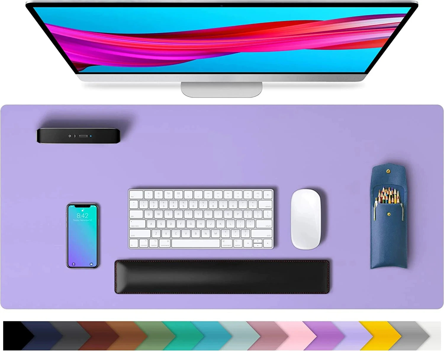 Tapis de Bureau PU Antidérapant 600x300mm