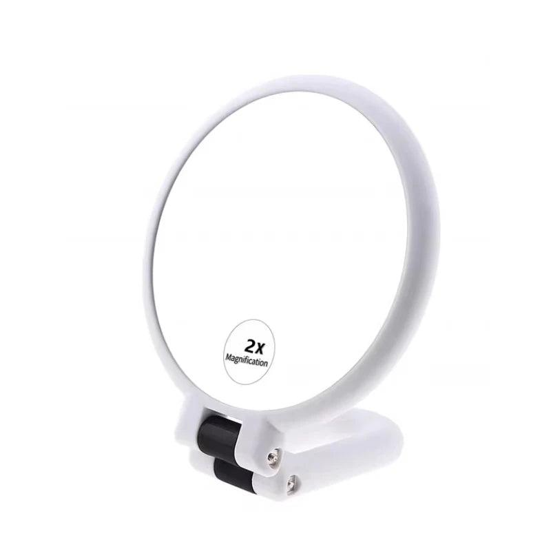 Vintage Dual-Sided Travel Makeup Mirror - Compact & Chic