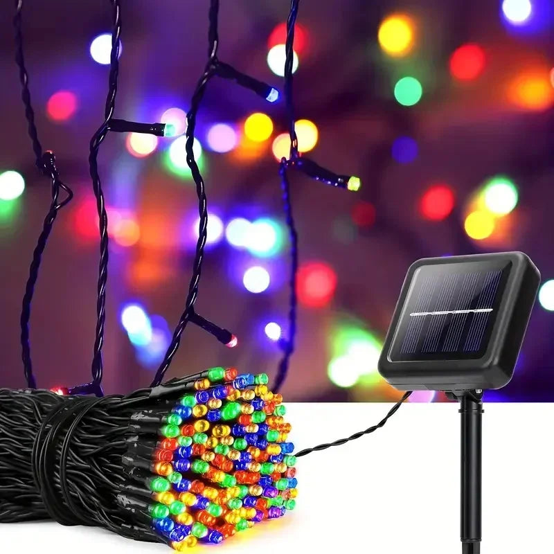 Starry Solar LED Garland: 8 Modes, Waterproof, 300 LEDs