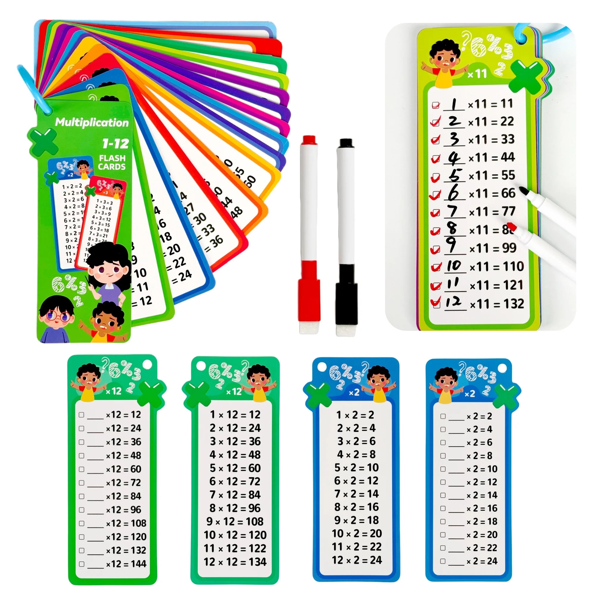 Math Mastery Flash Cards Set for Kids 3-6