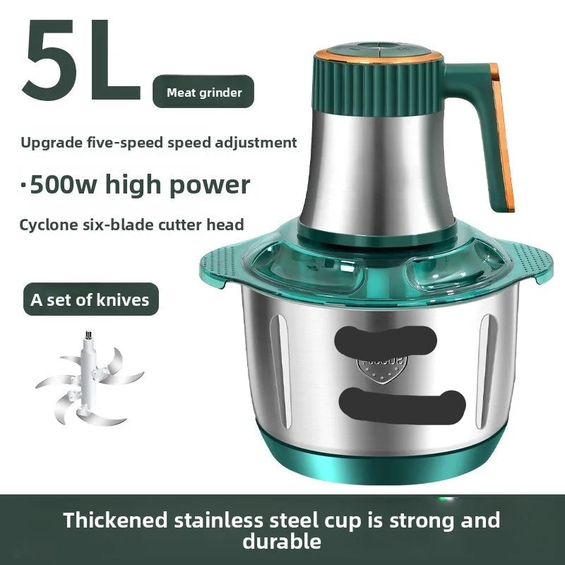 Hachoir Électrique 5L Inox Multi-Vitesses