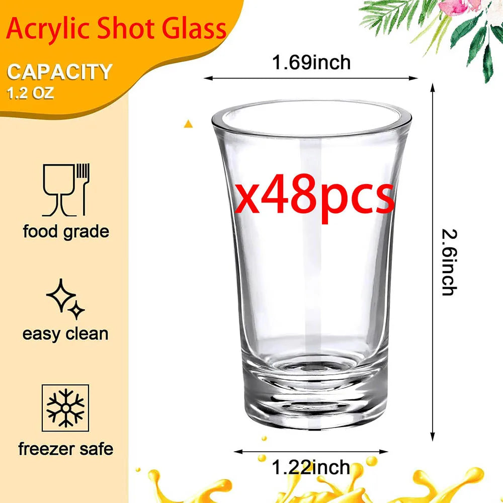 Verres à Liqueur Acrylique Premium 1,2oz – Lot Pro