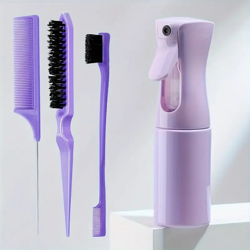 Kit Coiffure Pro : Brosses, Peigne & Pulvérisateur