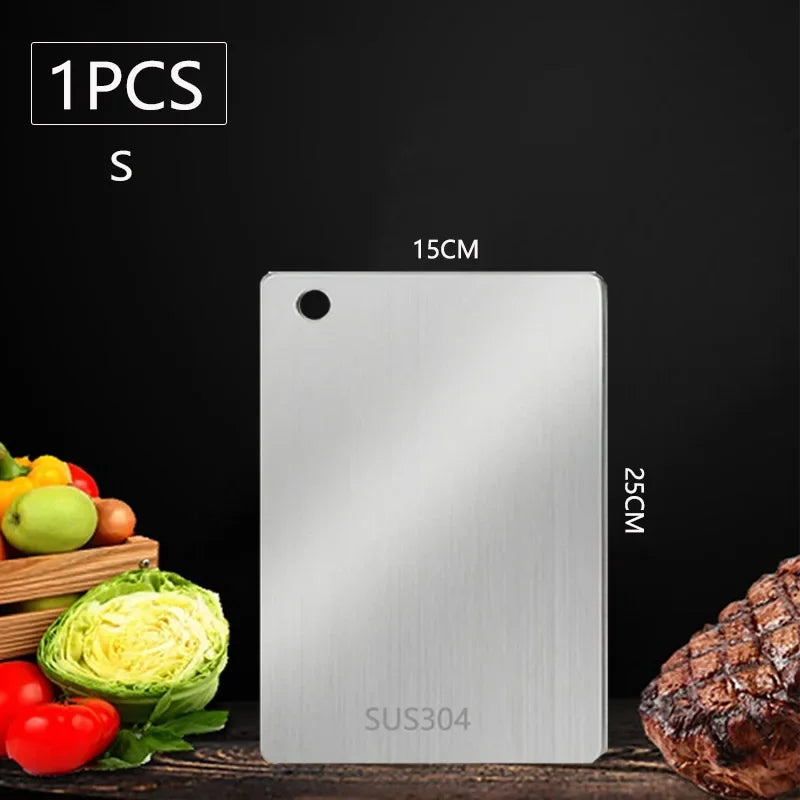 Stainless Steel Double-Sided Chopping Board Set