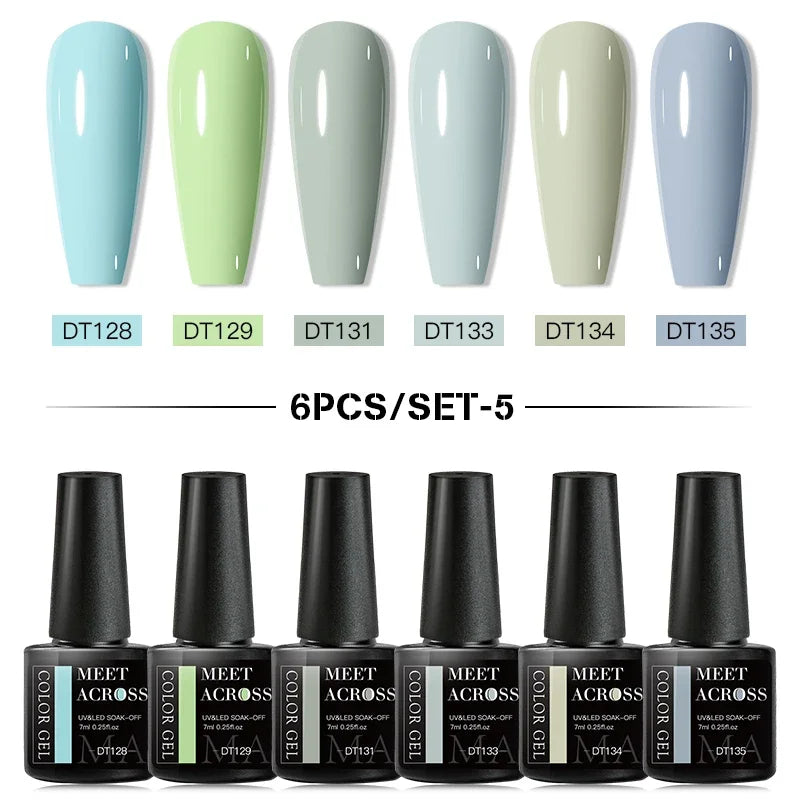 Kit Gel Vernis Macaron 6 Couleurs