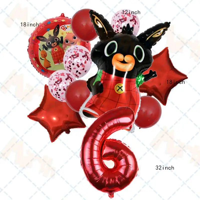 Fête Lapin Rouge et Noir