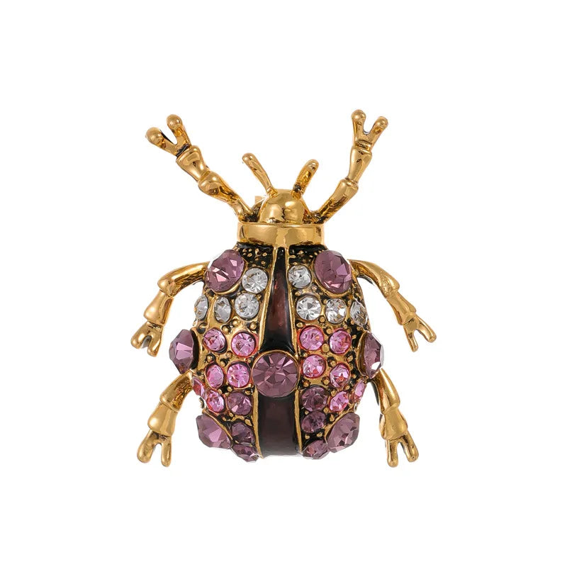 Broche Coccinelle Vintage Étoilée