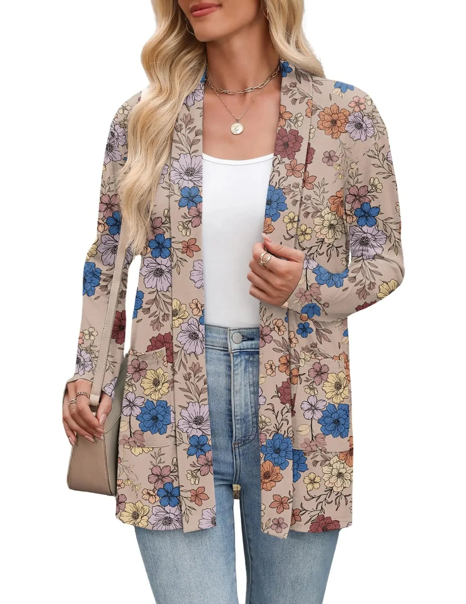 Cardigan léger chic à poches été