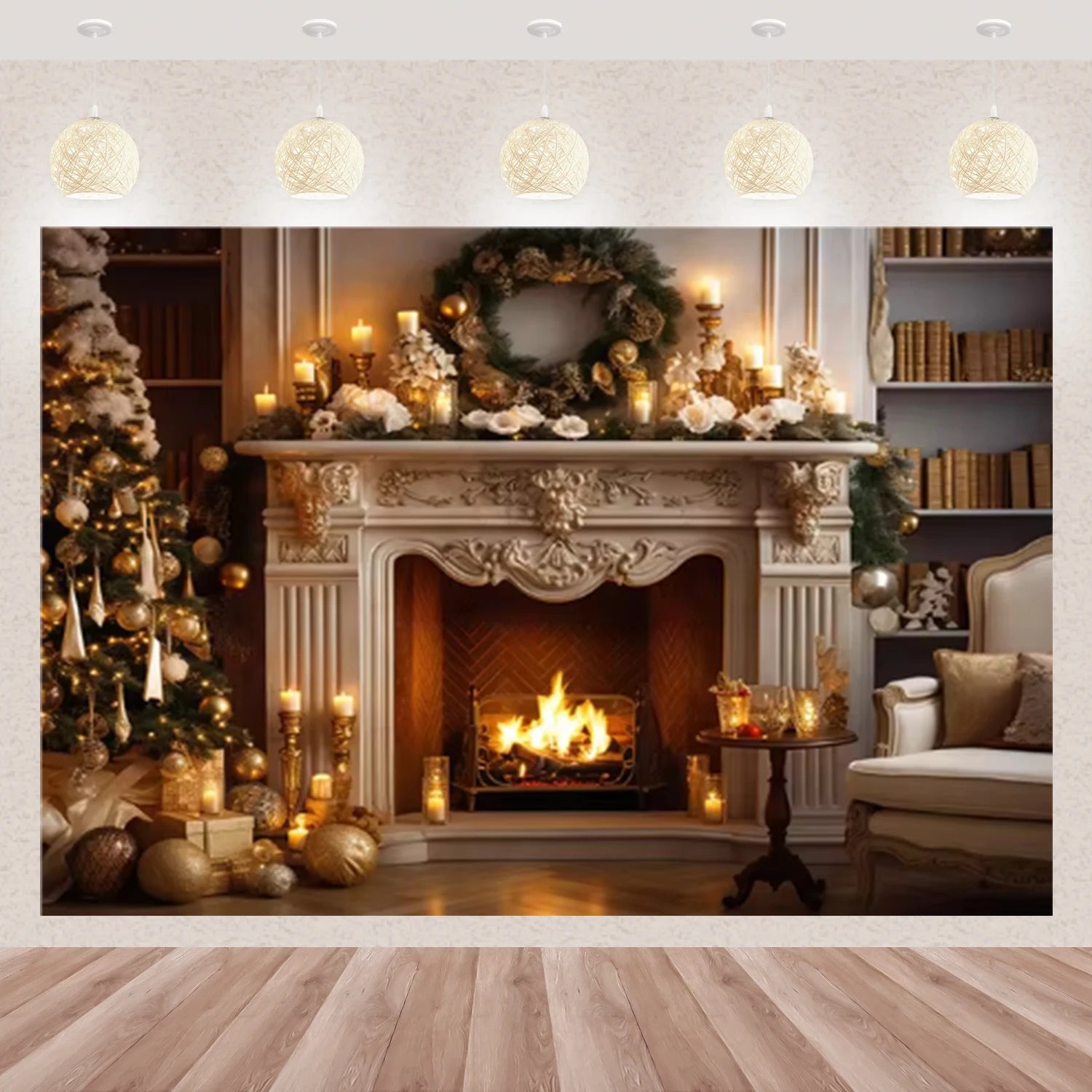 Décor Festif Hiver : Arbre & Fenêtre