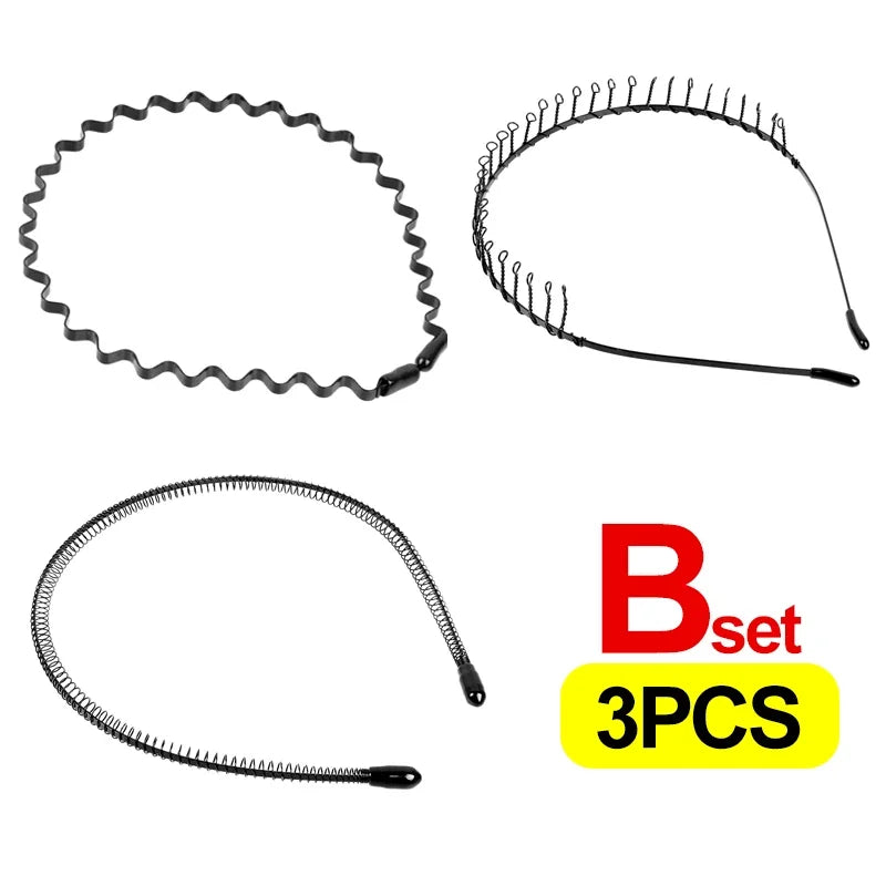 Wave Metal Headband - Unisex Sport Hair Accessory
