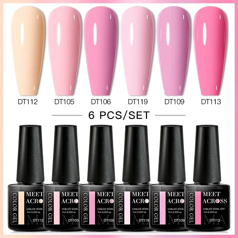 Kit Gel Vernis Macaron 6 Couleurs