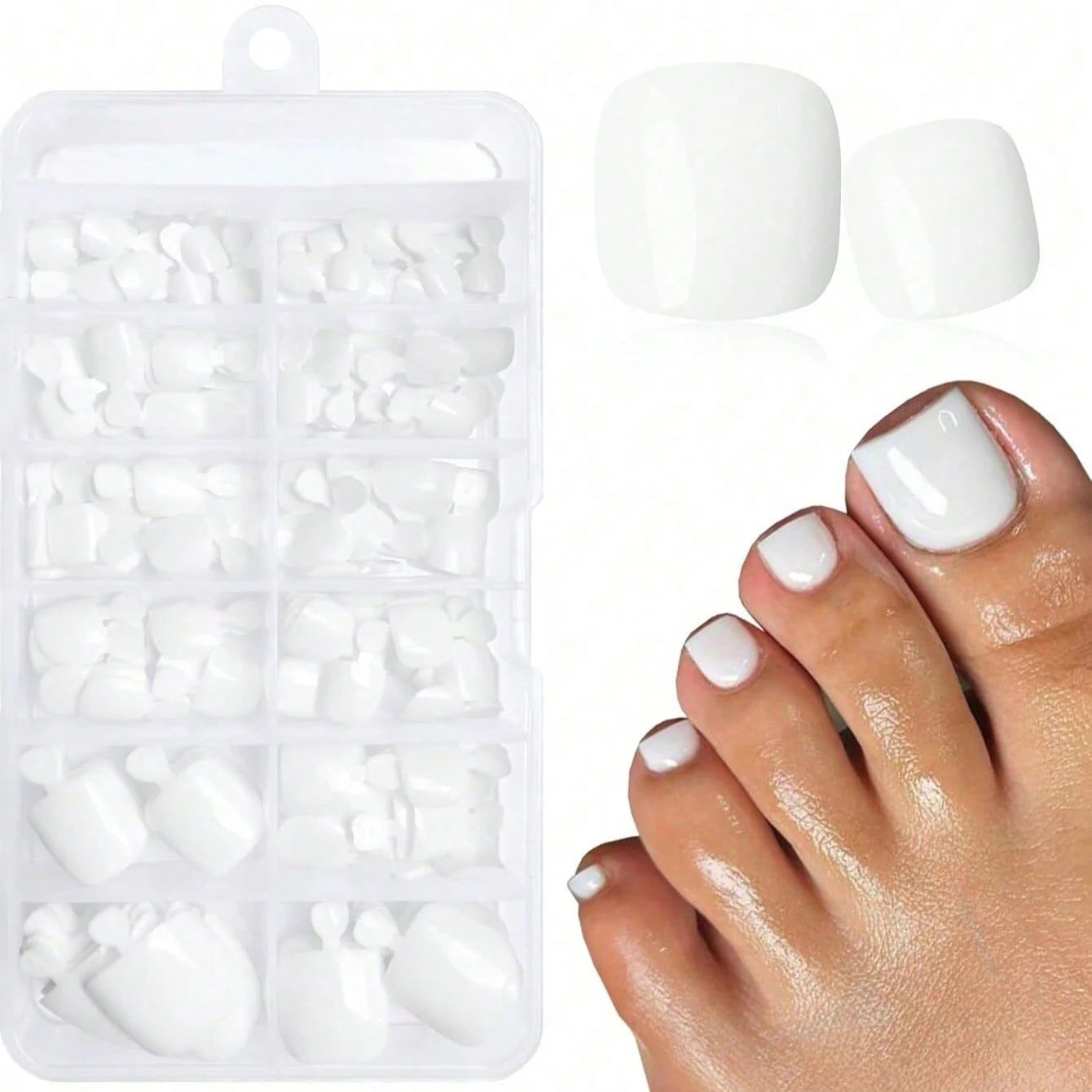 Amande Chic - Faux Ongles Blancs 120 pcs