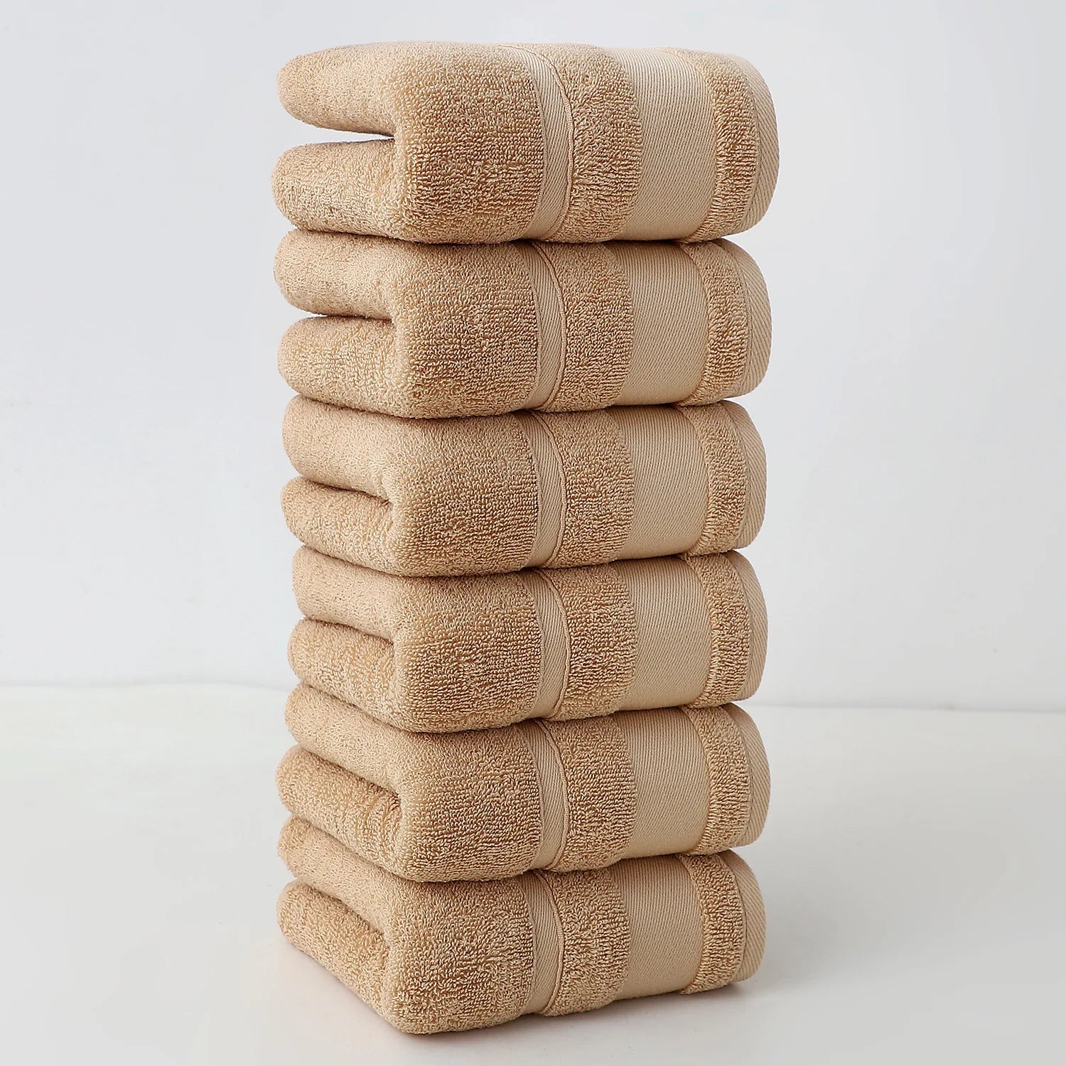 Serviettes Douces Coton Uni - 6 pièces