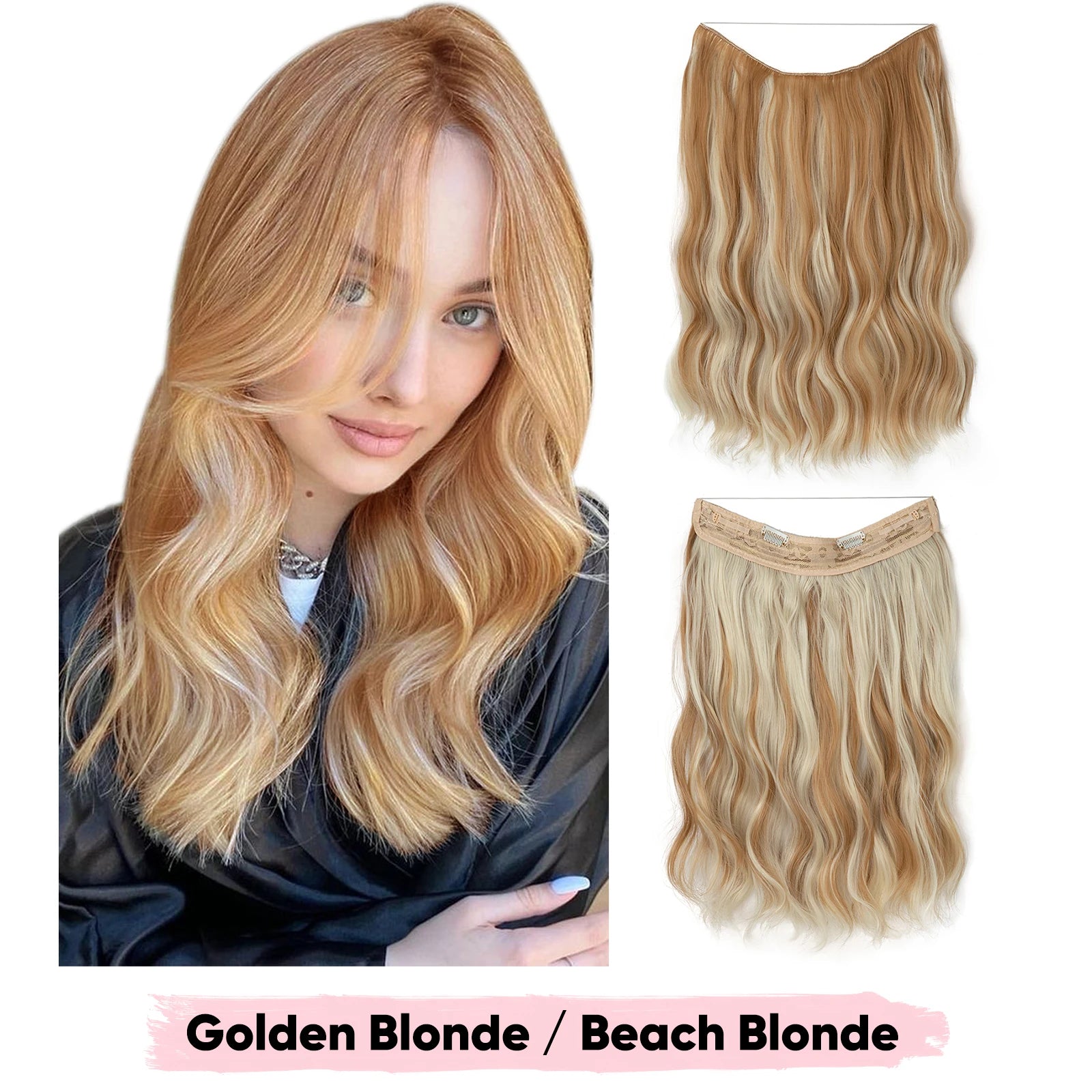 Extensions Clip-in SARLA - Ombre Blonde Naturelle