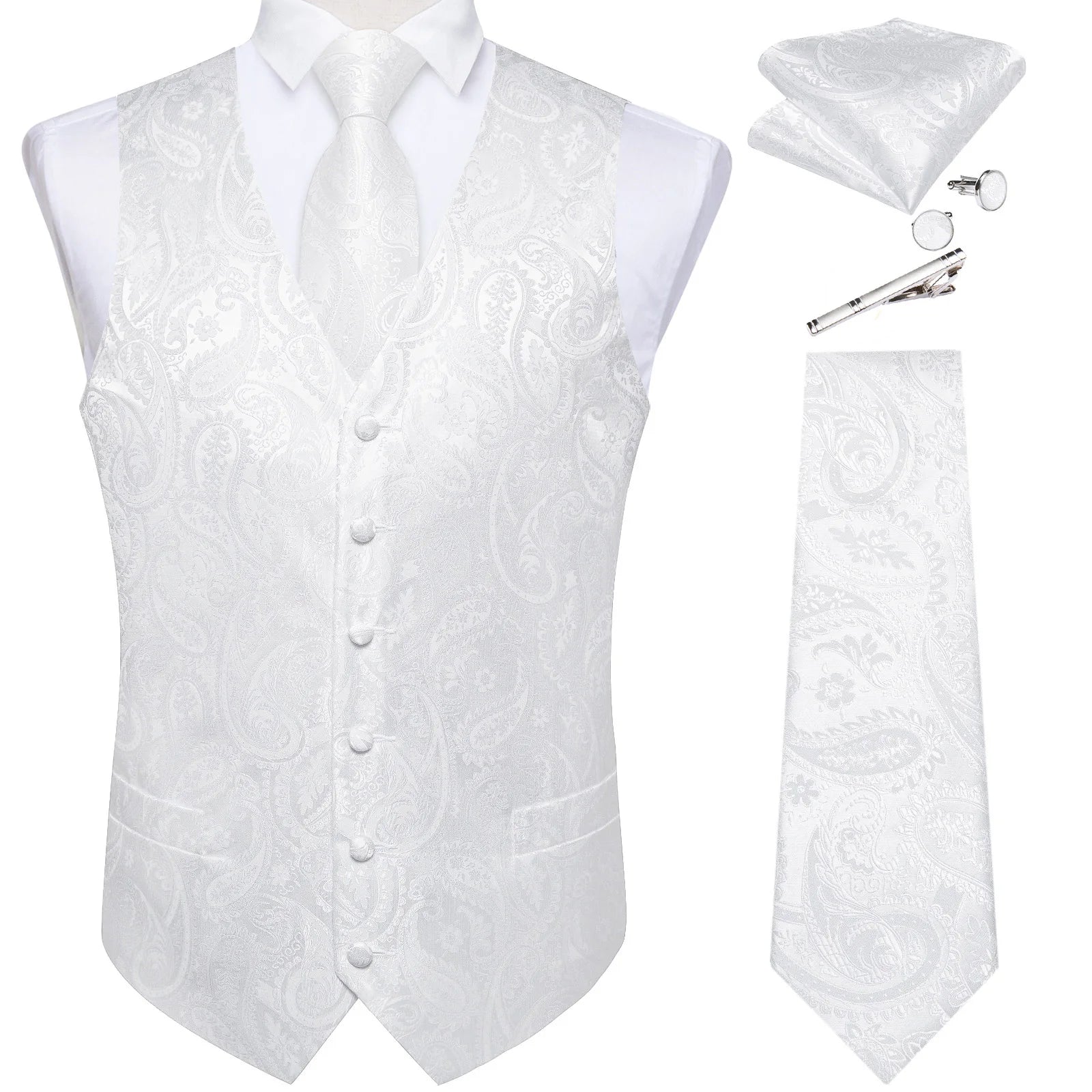 Gilet Luxe Mariage avec Accessoires