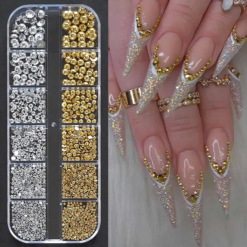 Charms Océan Doré 3D pour Nail Art