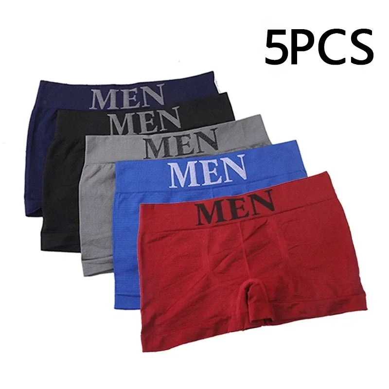 ComfyFlex Men's Solid Boxer Briefs - 5 Pack