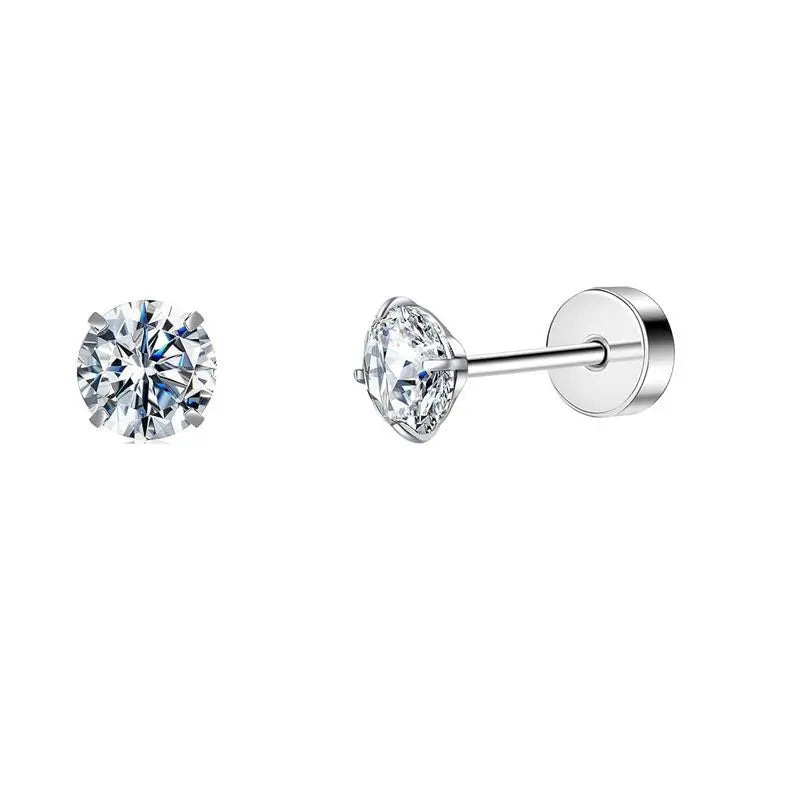 Boucles d'oreilles Lune Cœur en Acier Inoxydable
