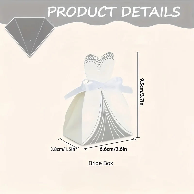 Boîte à Bonbons Mariage Vintage en Robe et Costumes