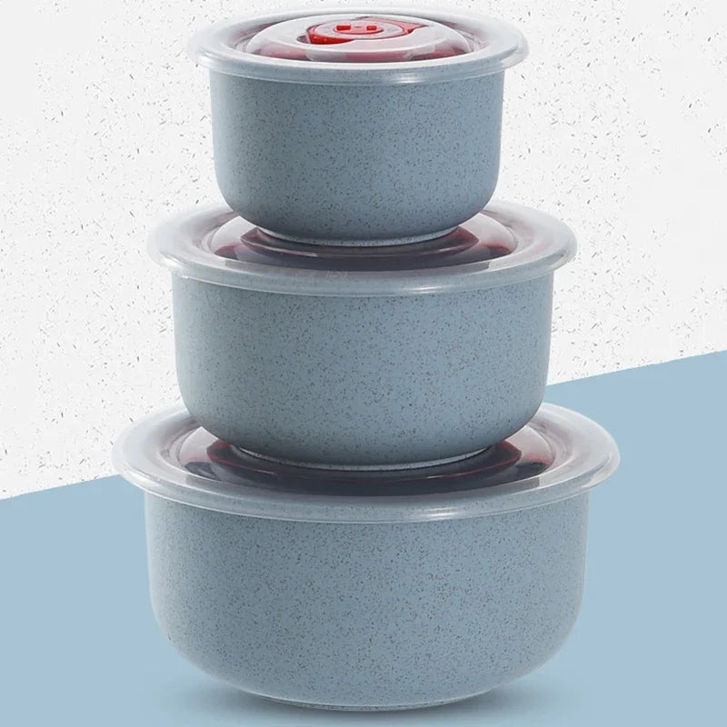 Bol Écolo en Paille - Ensemble de 3 Ronds Micro-ondables