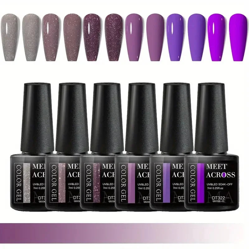 Kit Gel Vernis Macaron 6 Couleurs