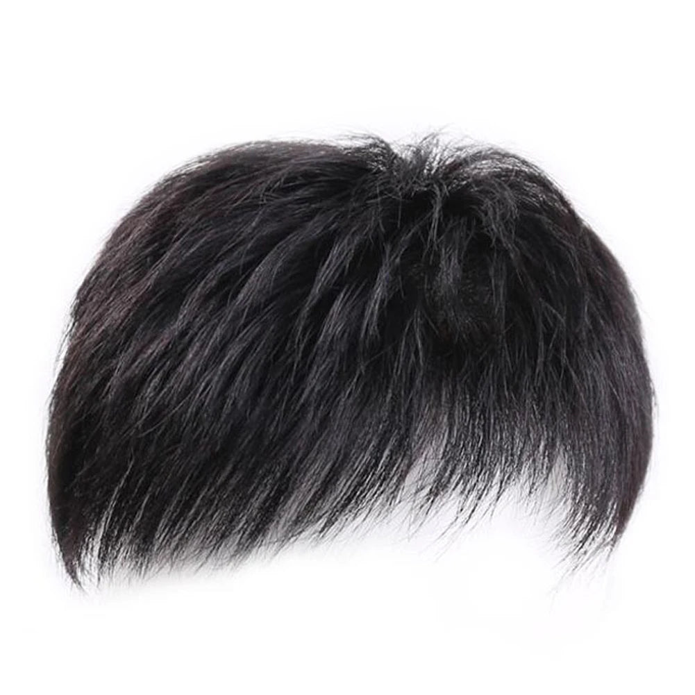 Clip-On Short Hair Wig for Men - Natural Coverage