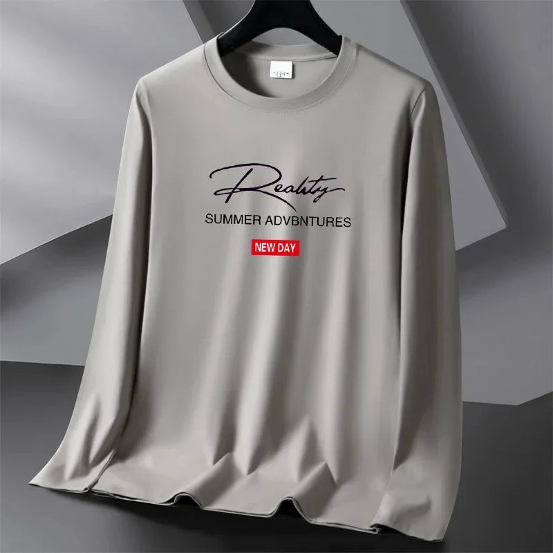 Élégance Hivernale: T-shirt Coton Long Manches