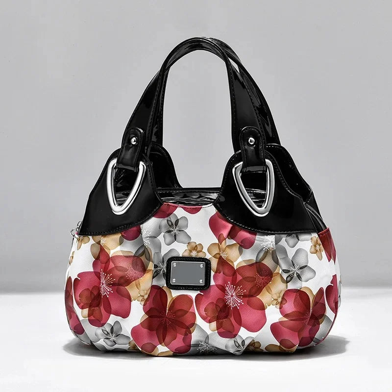 Sac Vintage Fleurs en PU Souple