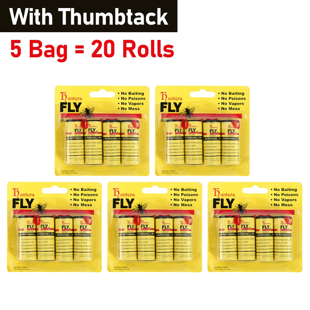 StickyFly Paper: Double-Sided Insect Trap Rolls