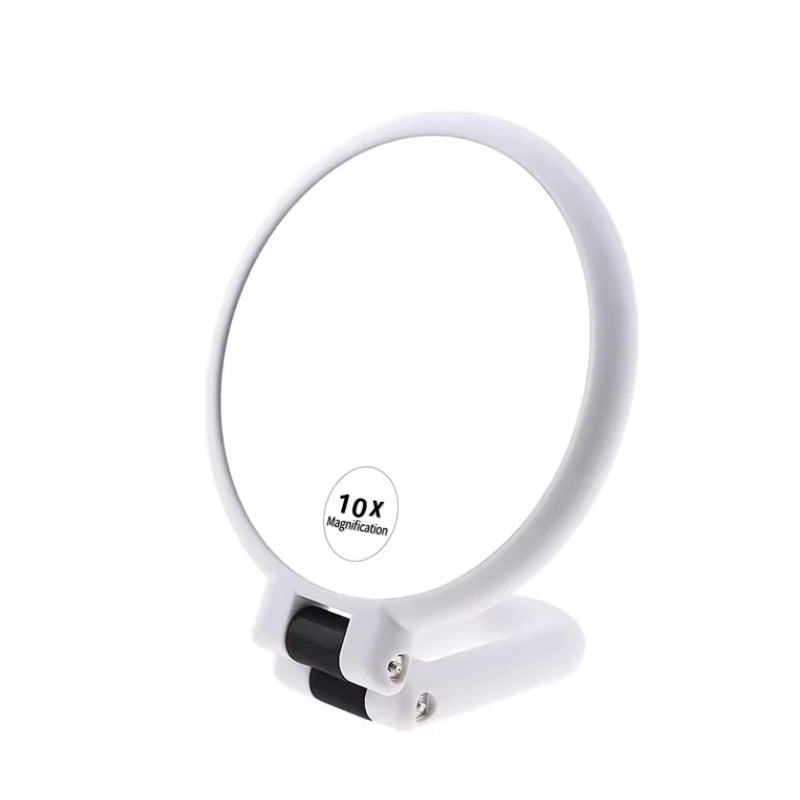 Vintage Dual-Sided Travel Makeup Mirror - Compact & Chic