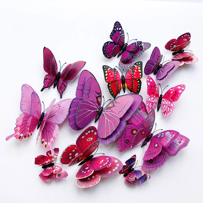 3D Butterfly Wall Decals - Colorful Home Decor Set