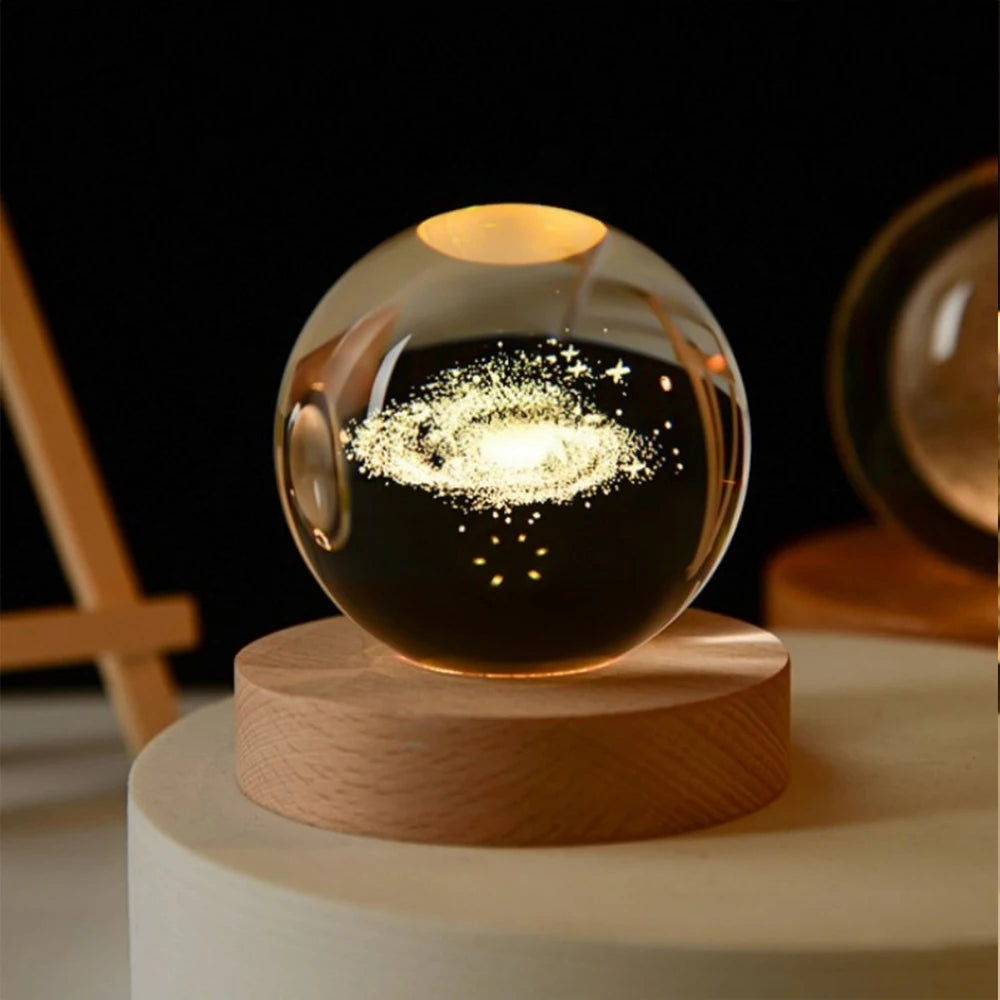 3D Crystal Planet Night Light - Creative Gift