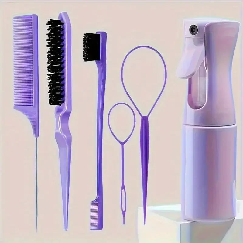 Kit Coiffure Pro : Brosses, Peigne & Pulvérisateur
