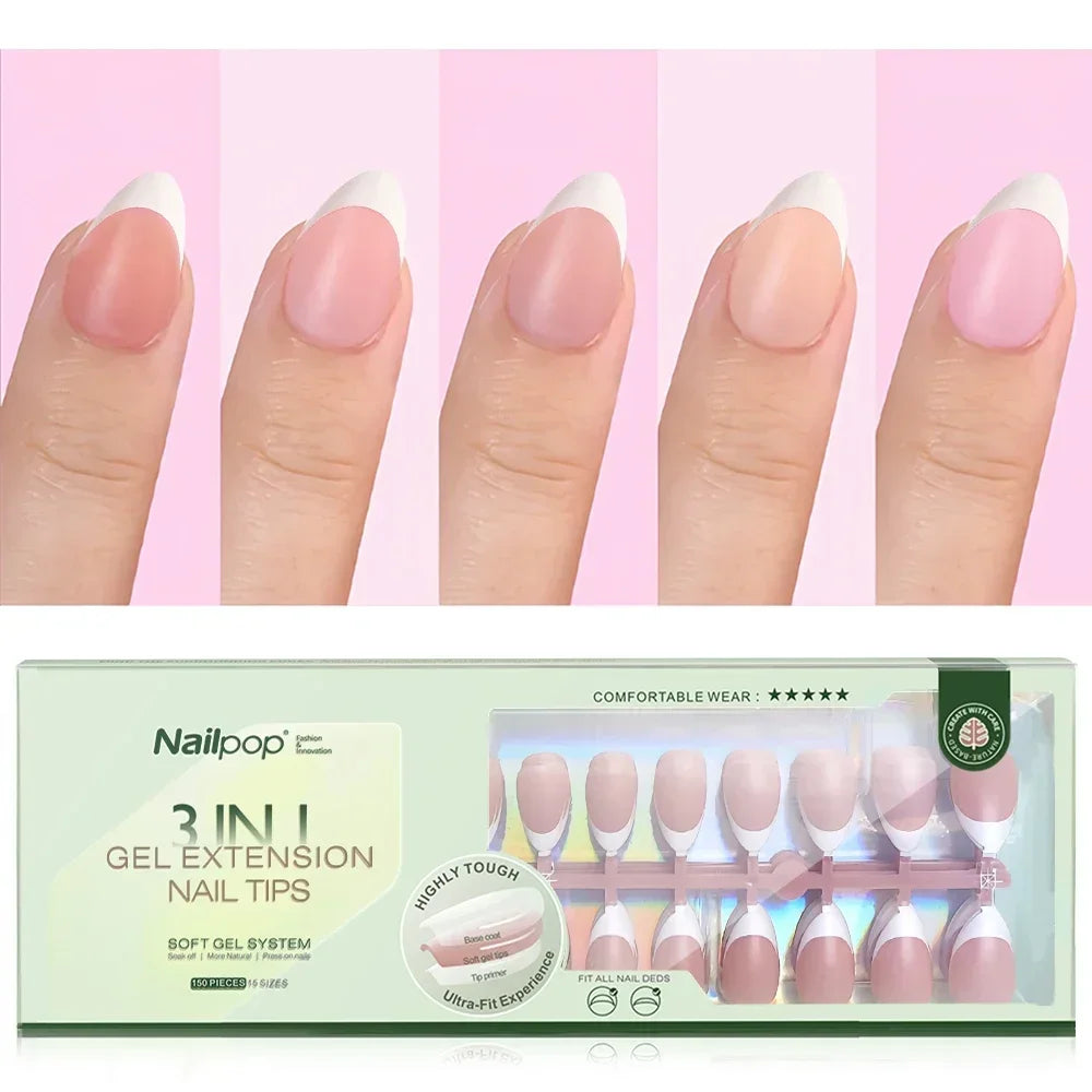 Nailpop 3 en 1 : Pointes Françaises Prêtes