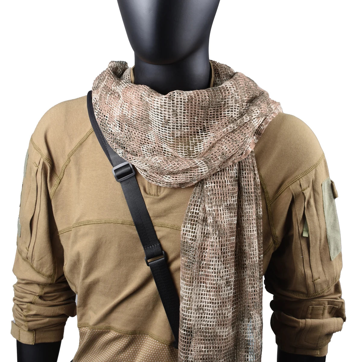 Écharpe Tactique Camouflage Maille Respirante Polyvalente