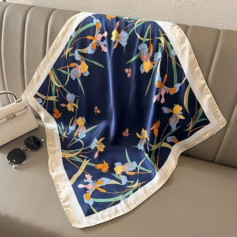 Foulard Luxe Satiné Équestre pour Femme