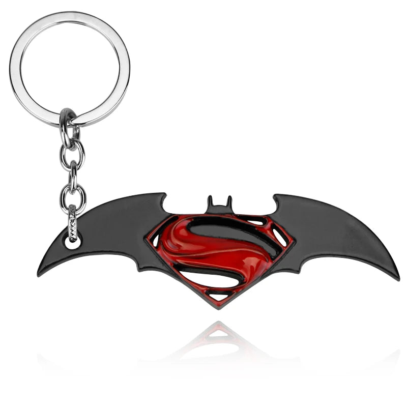 Superman Bat Keychain - Metal Pendant for Fans