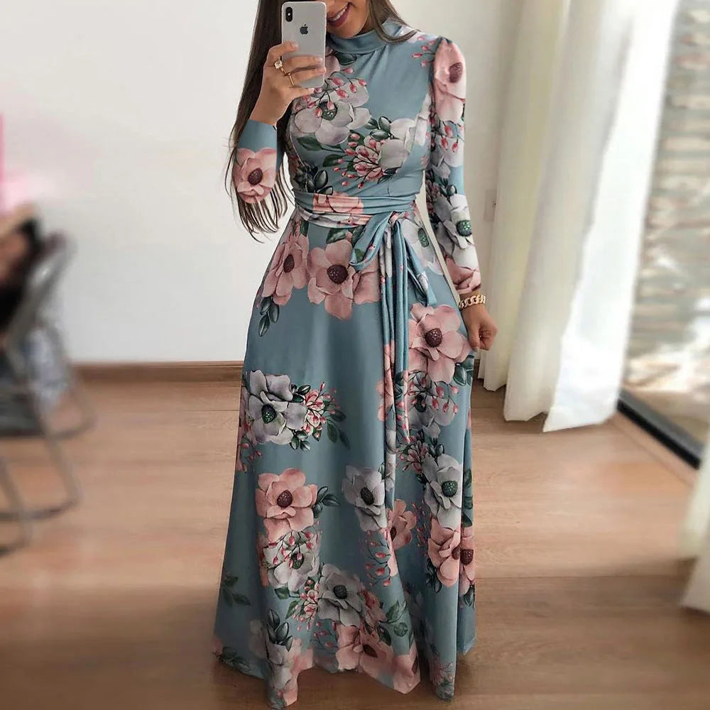 Robe Maxi Boho Florale d'Été pour Femmes