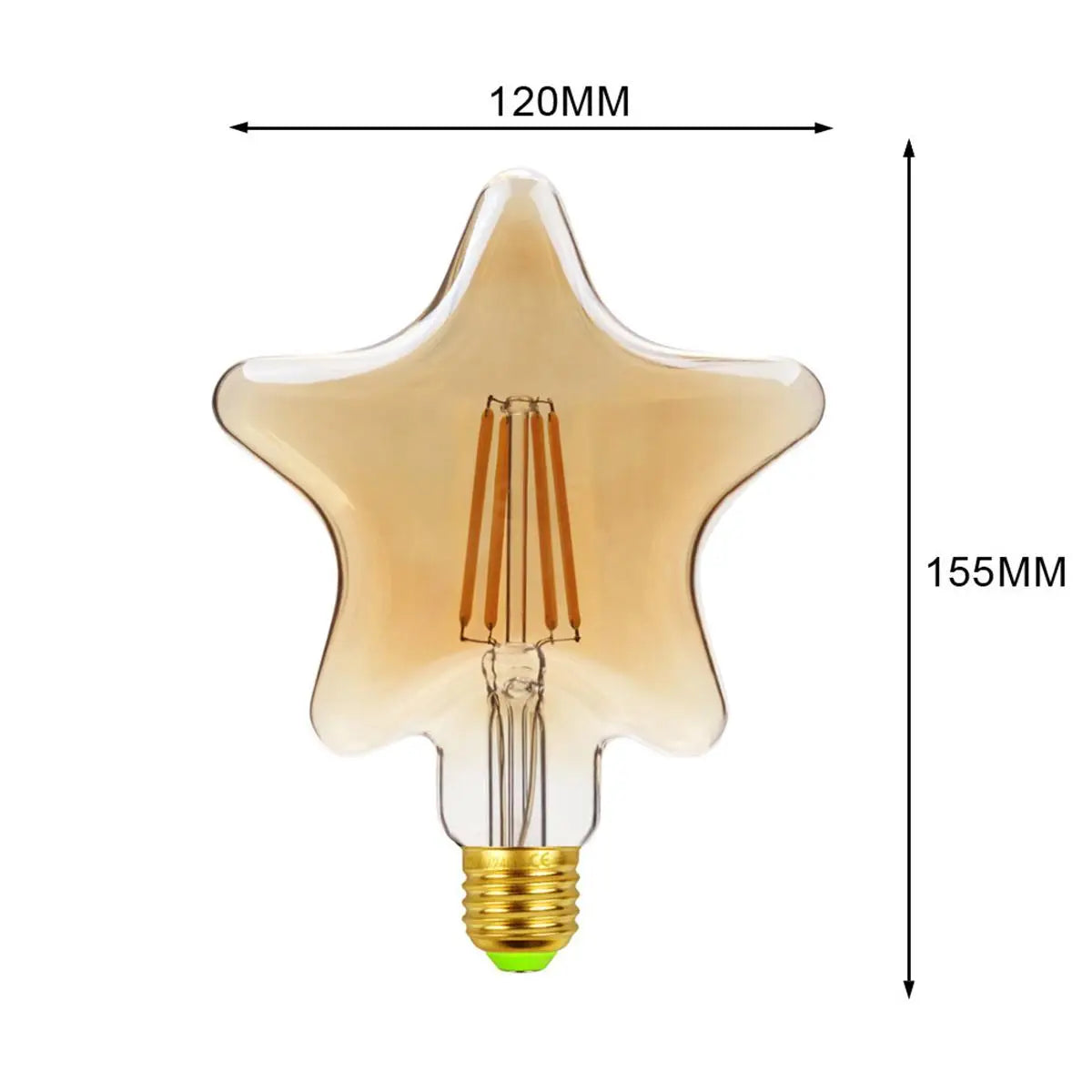 Edison Glow: Retro Spiral LED Bulb, Amber 220V E27