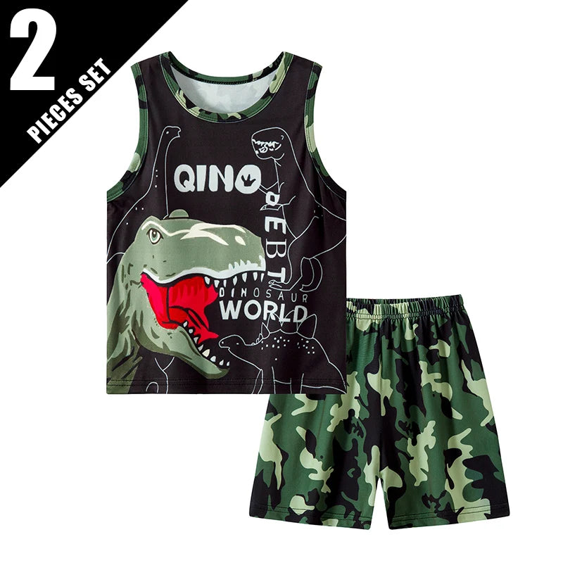 DinoCamouflage: Ensemble d'été pour enfants 2 pièces