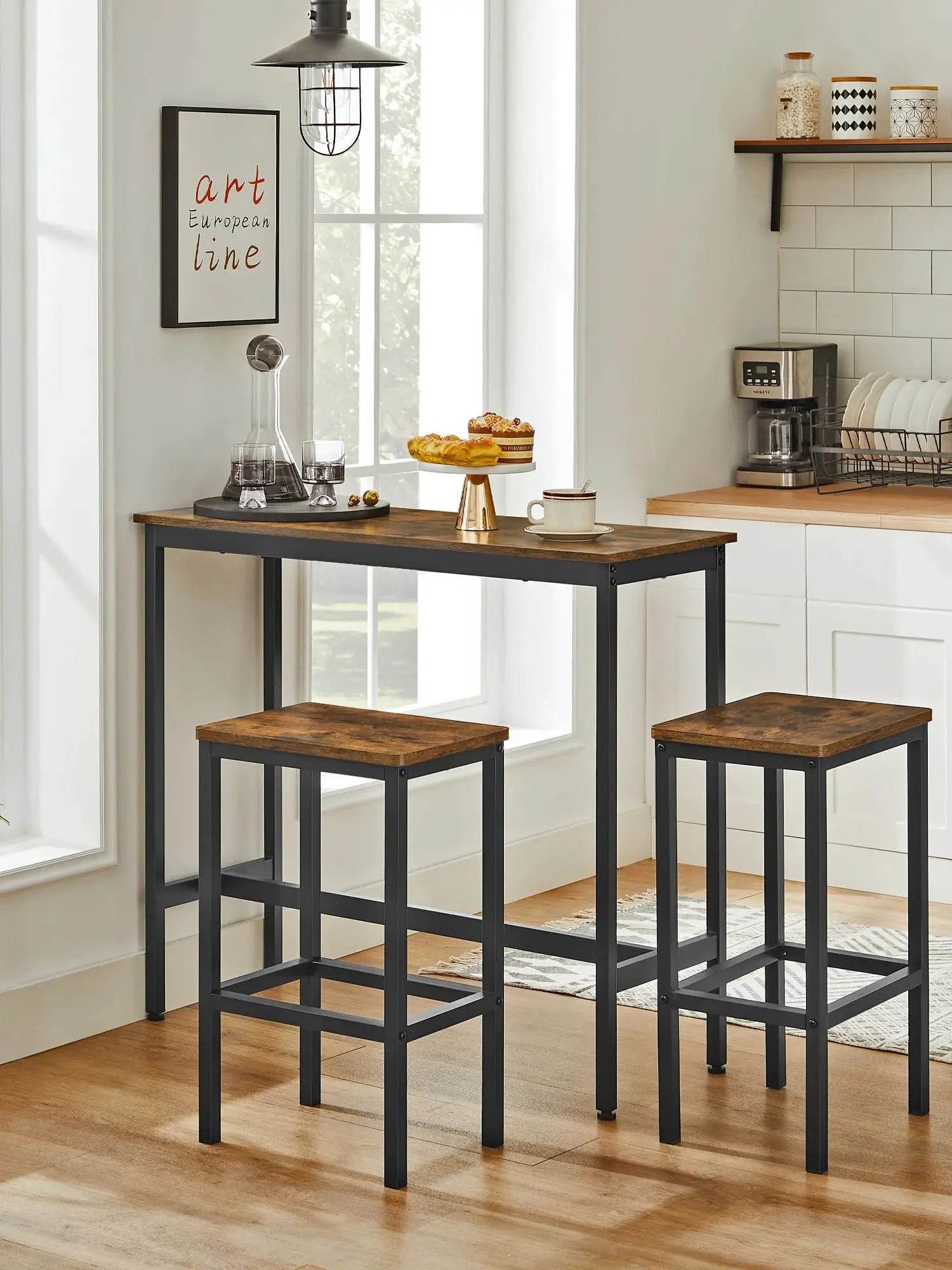 Bar & Chaises VASAGLE Design Industriel