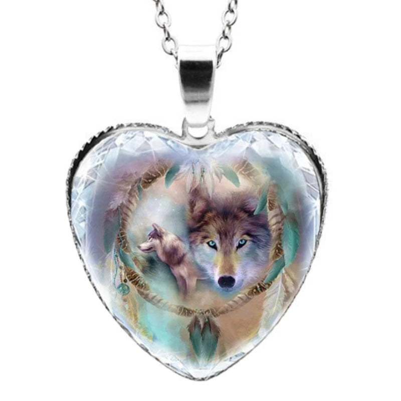 Collier Coeur Jésus - Amulette Trendy en Cristal