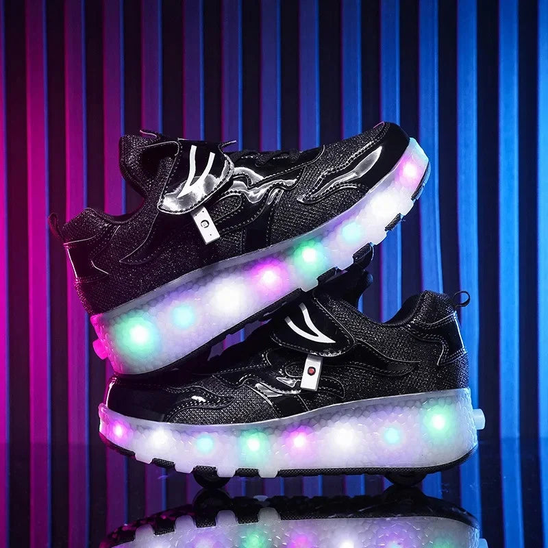 Rollers Adulte LED USB - Patins Lumineux Rechargeables