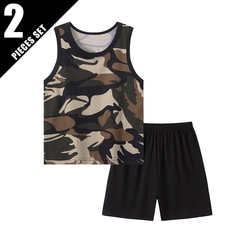 DinoCamouflage: Ensemble d'été pour enfants 2 pièces