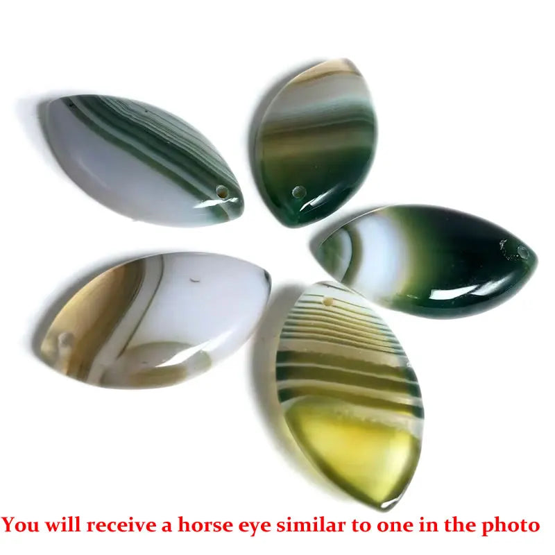 Pendentif Marquise en Agate Naturelle