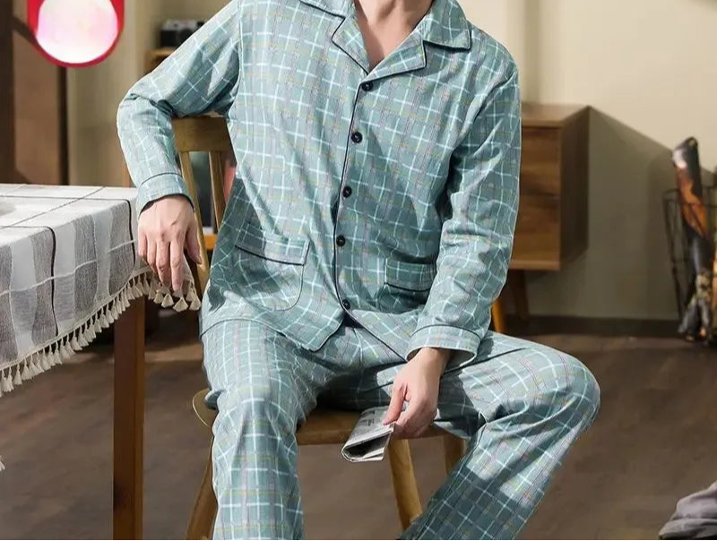 Pyjama Luxe Coton Homme - Confort Automnal