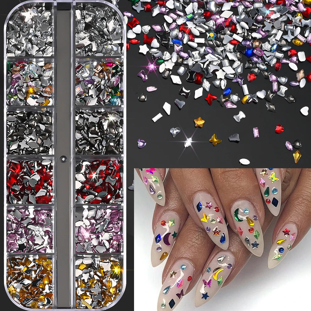 Charms Océan Doré 3D pour Nail Art