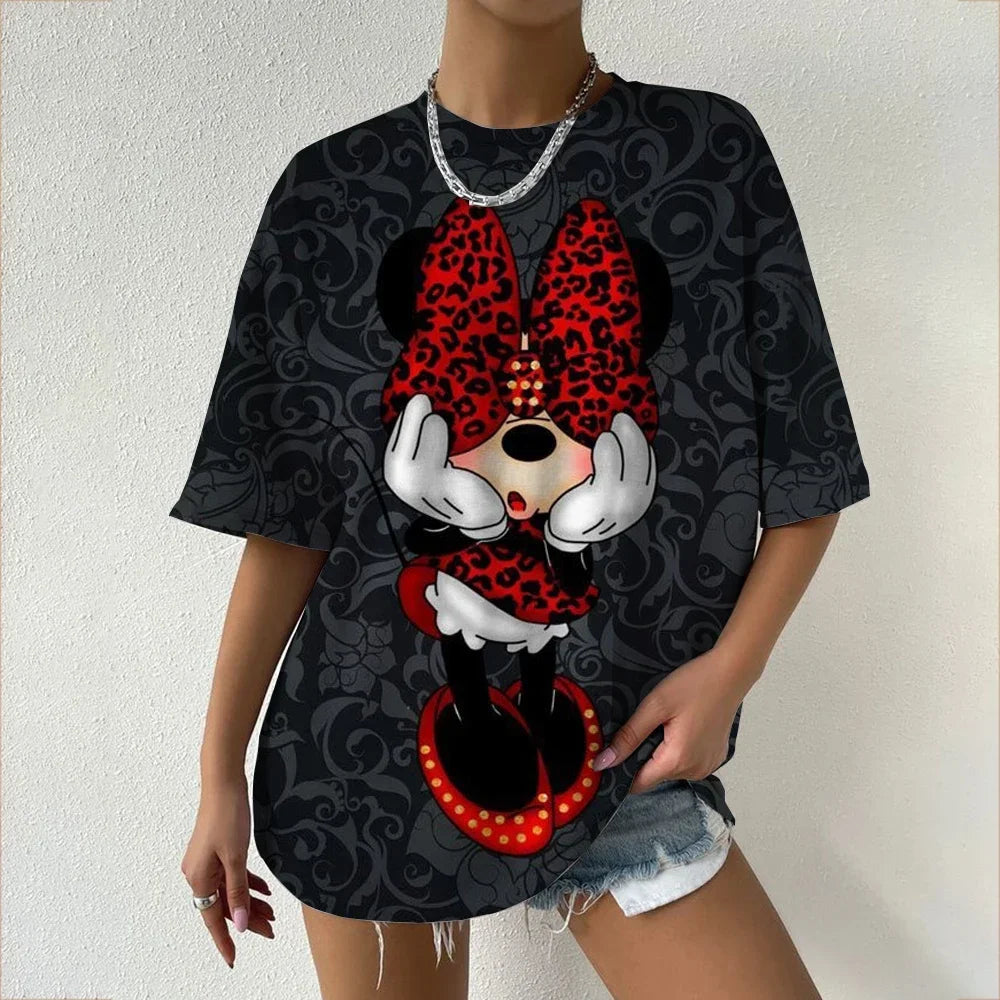 T-shirt Minnie et Mickey : Style Familial Éclatant