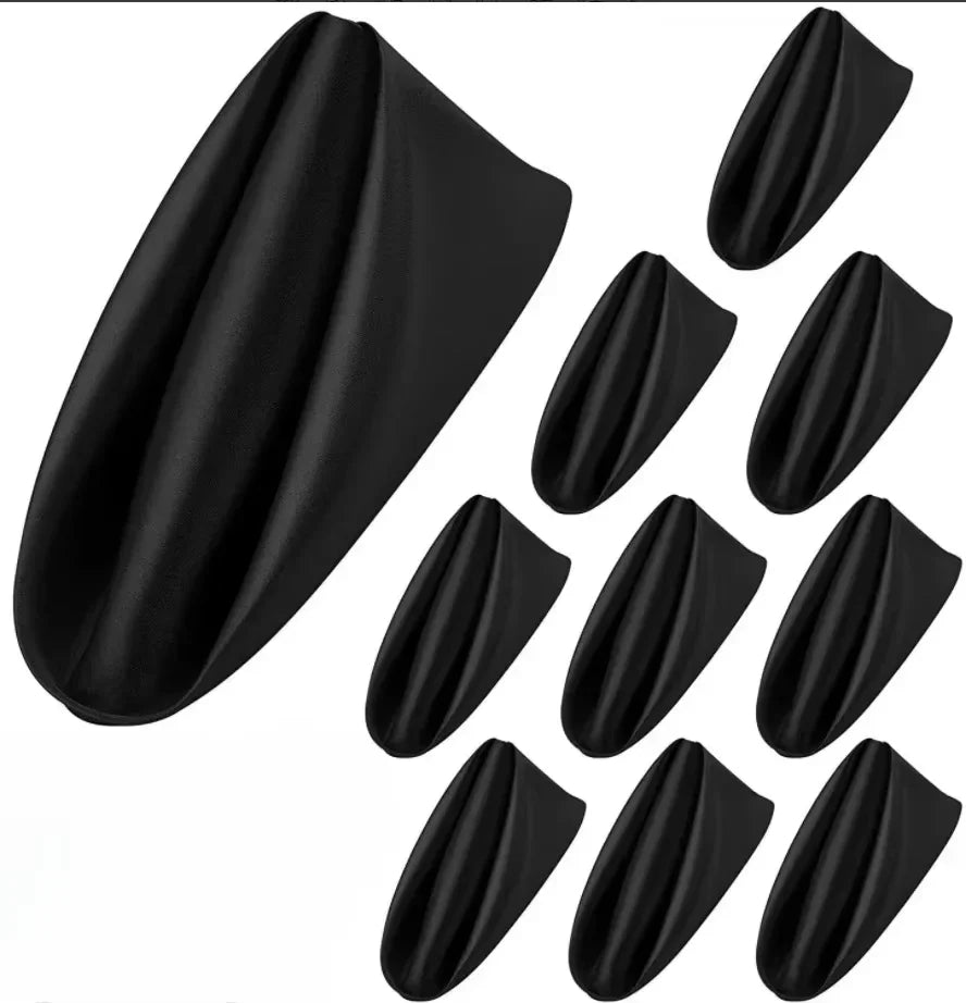 Serviettes carrées coton satin lavables 43x43cm